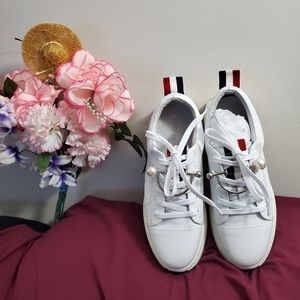 Ben&1966  white leather platform sneaker